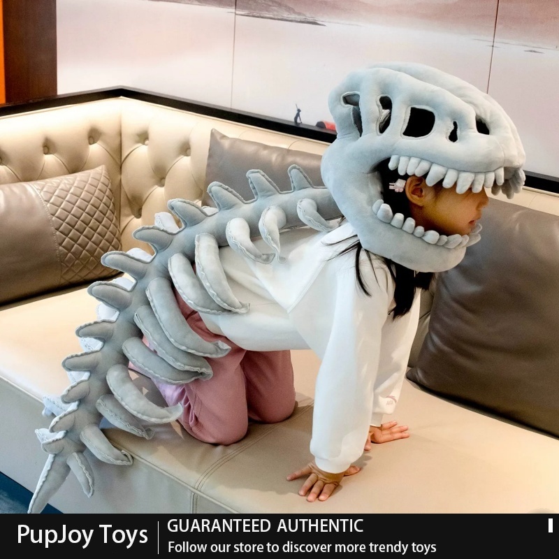 汎用性の高い恐竜の骨格を模したぬいぐるみ帽子、フルセット。面 - Cosplay Fire Prop のレビューと価格